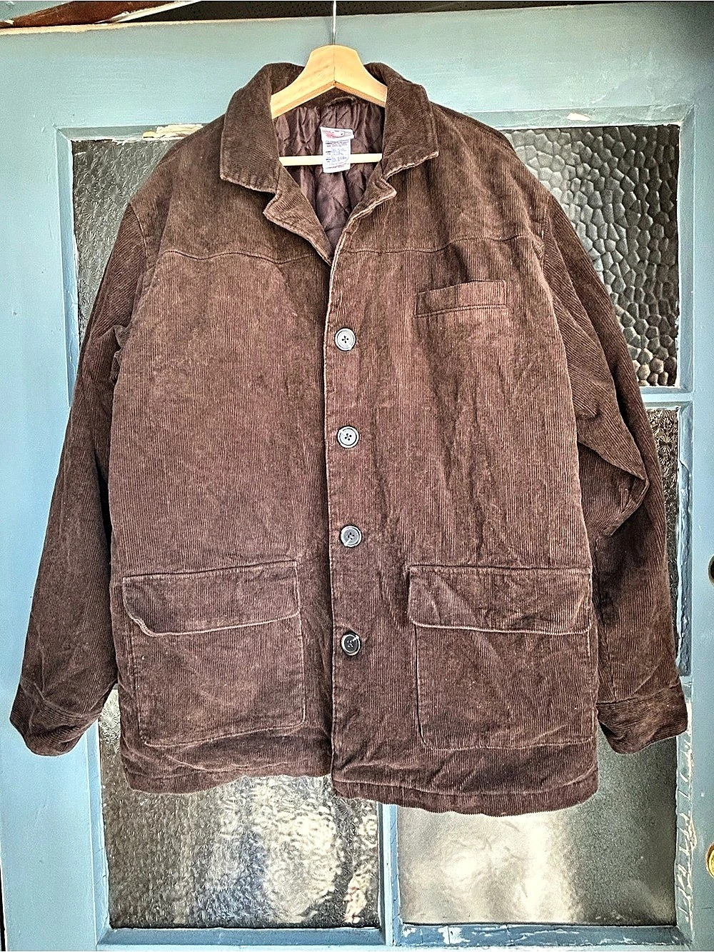 Vintage Disney Store Mickey Mouse Brown Corduroy Quilted Chore Jacket Men’s XXL